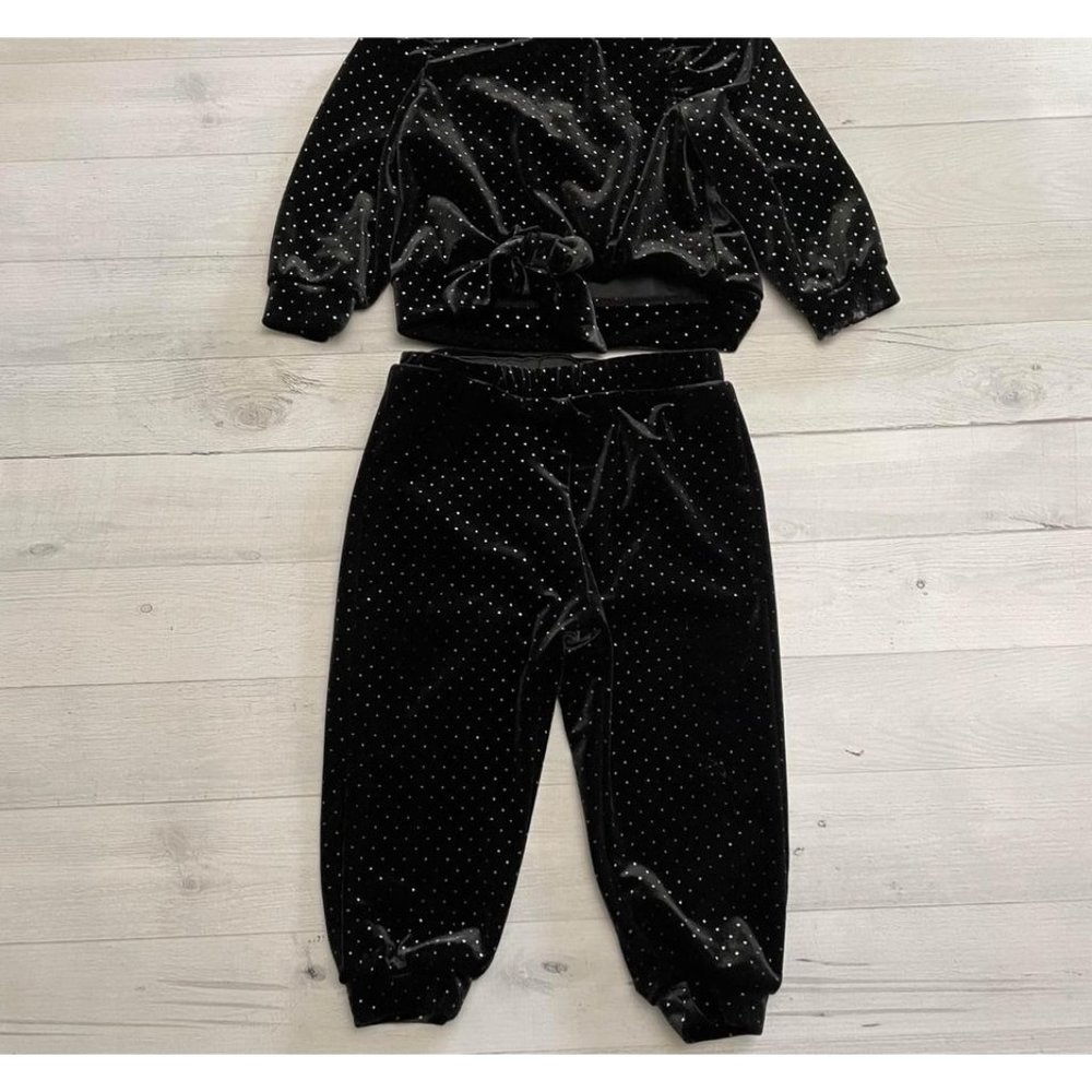 habitual‎ baby girl black velour outfit 18 months